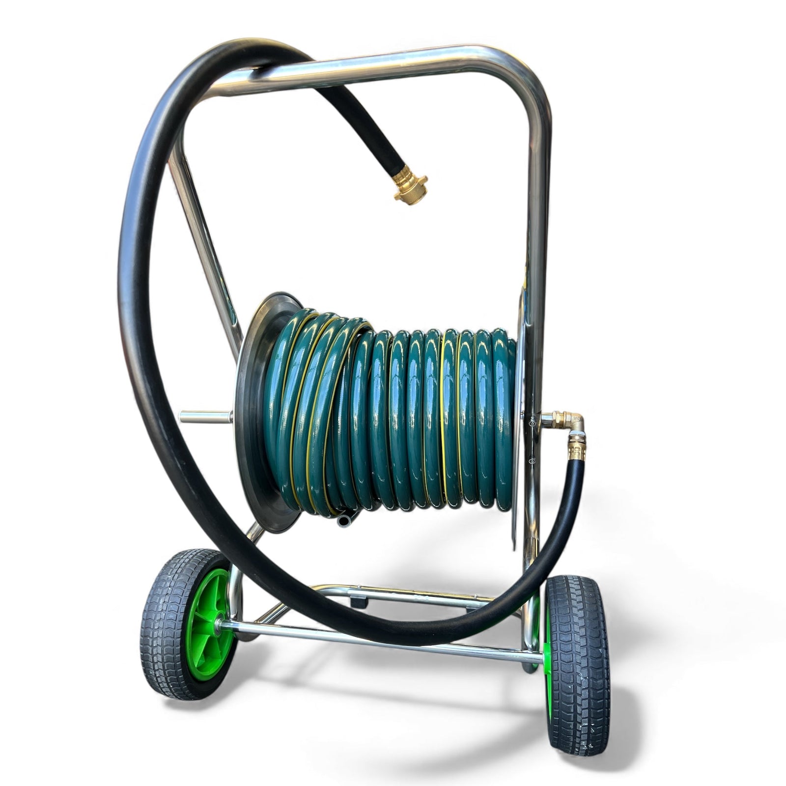 ZORRO Stainless Steel 2 Wheel Cart Proline Hose Brass Fitting & Nozzle - Hose Factory