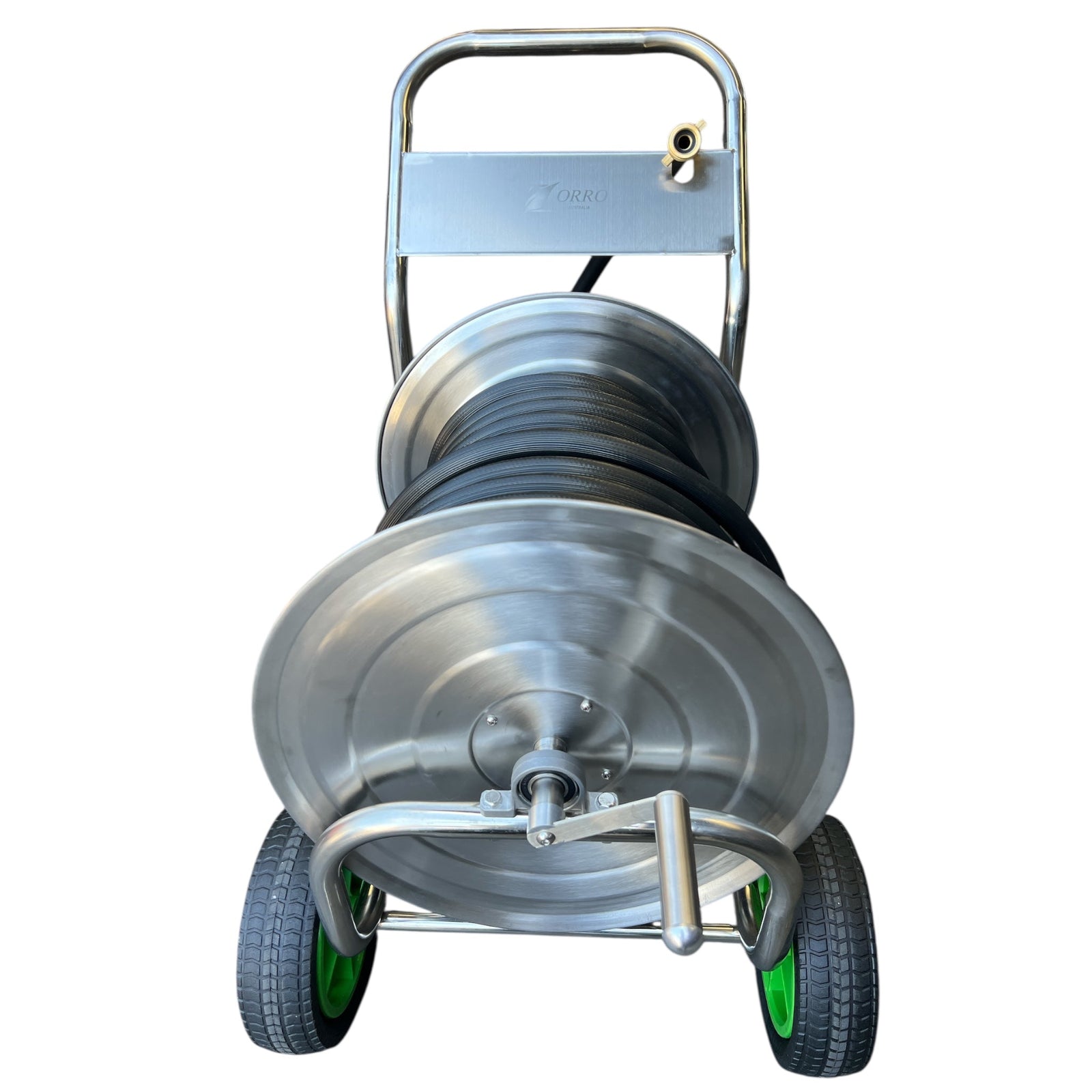 ZORRO Stainless Steel Trolley with First Class Fire Reel Hose - Hose Factory