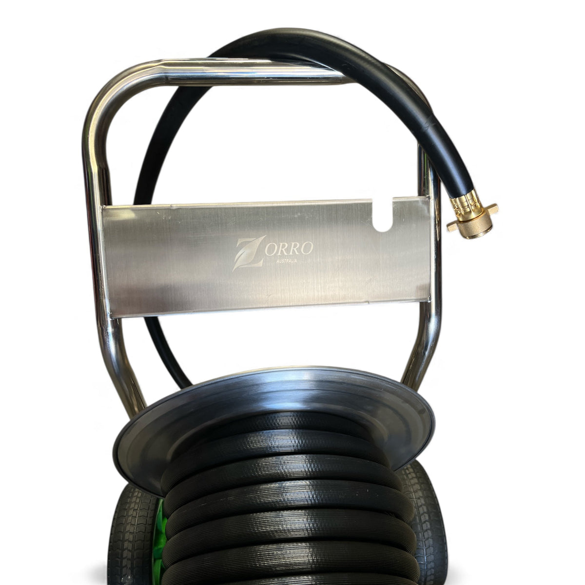 ZORRO Stainless Steel Trolley with First Class Fire Reel Hose - Hose Factory