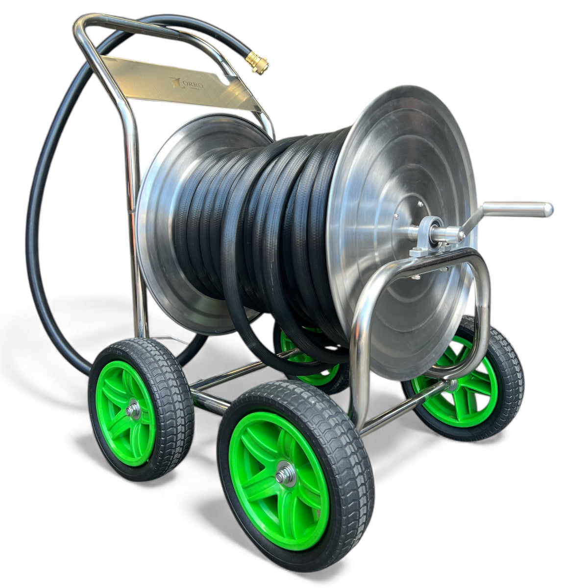 ZORRO Stainless Steel Trolley with First Class Fire Reel Hose - Hose Factory