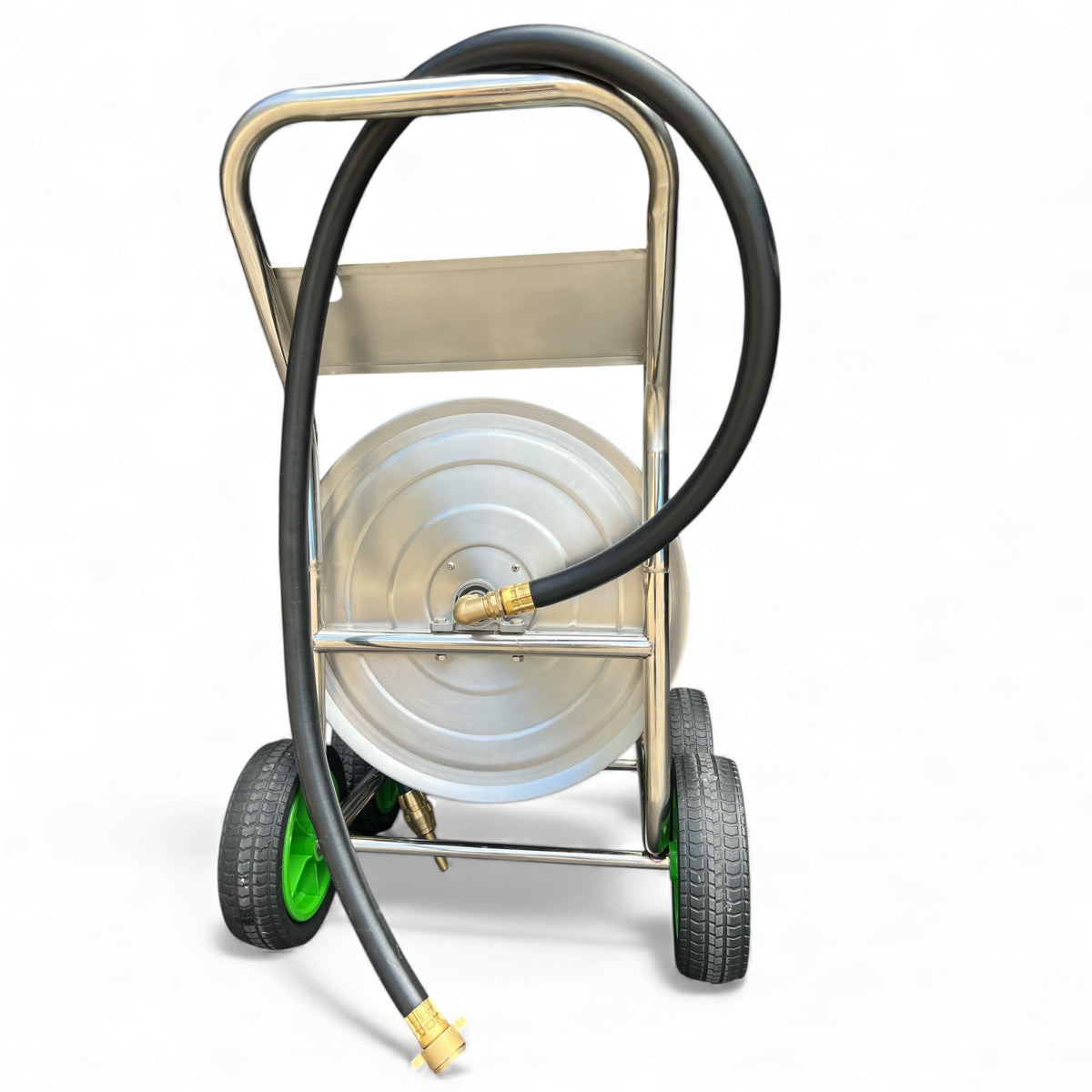 ZORRO Stainless Steel Trolley with Proline Garden Hose Brass Fitting & Nozzle - Hose Factory