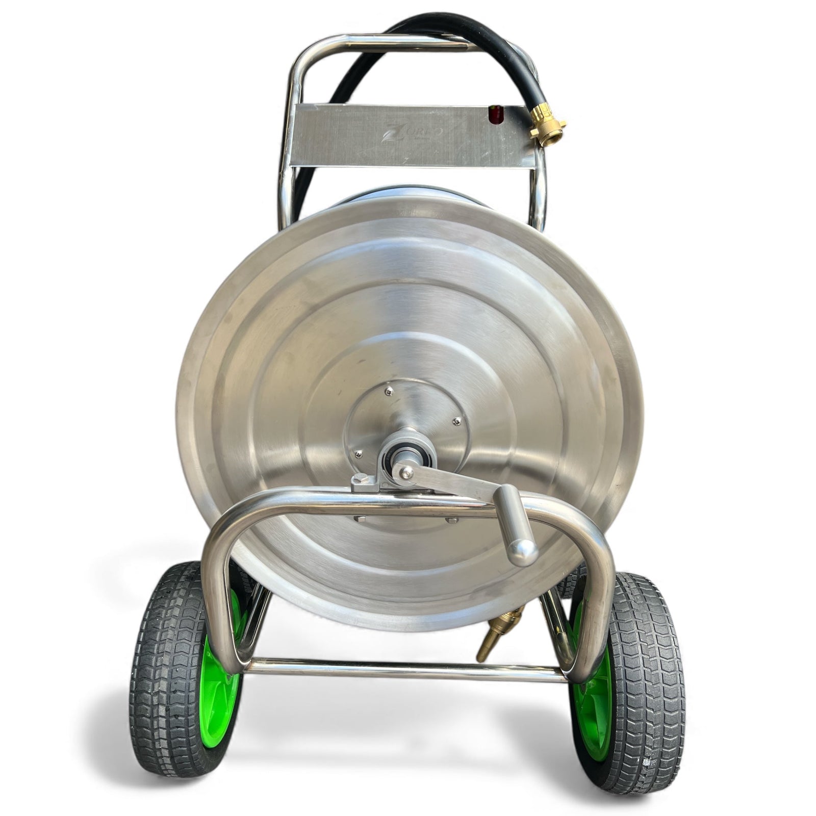 ZORRO Stainless Steel Trolley with Proline Garden Hose Brass Fitting & Nozzle - Hose Factory