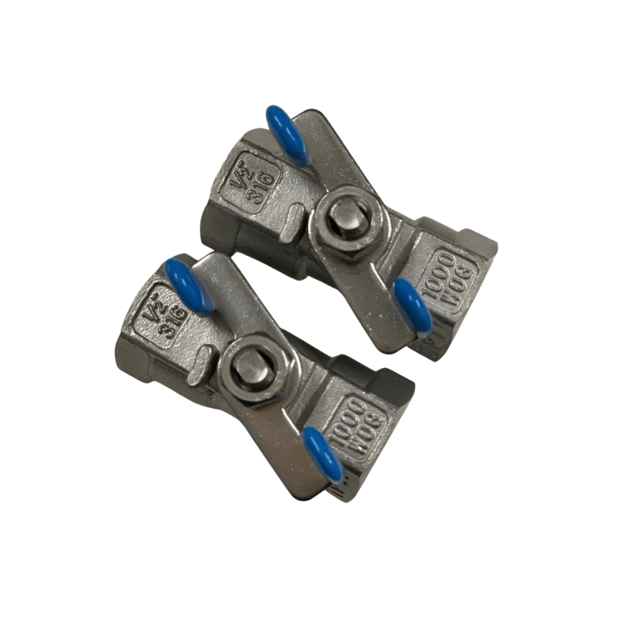 2 X 1/2 Inch - 12Mm Ball Valve Tap Heavy Duty Stainless Steel 316 Bsp Thread Industrial:hydraulics