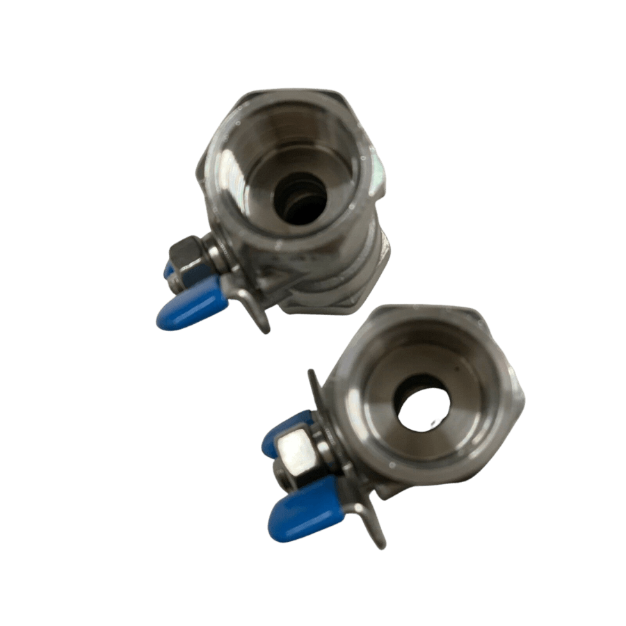 2 X 1/2 Inch - 12Mm Ball Valve Tap Heavy Duty Stainless Steel 316 Bsp Thread Industrial:hydraulics