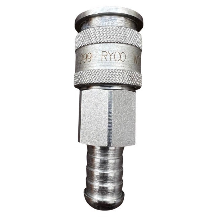 RYCO Genuine Steel Super-Hi-Flow Air Coupling with Hose Barb - Hose Factory