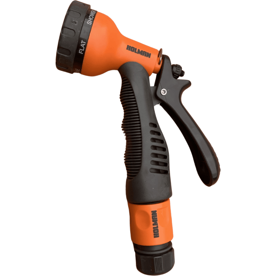 6 Pattern Rubber Grip Water Spray Gun with Connector 12mm - Hose Factory