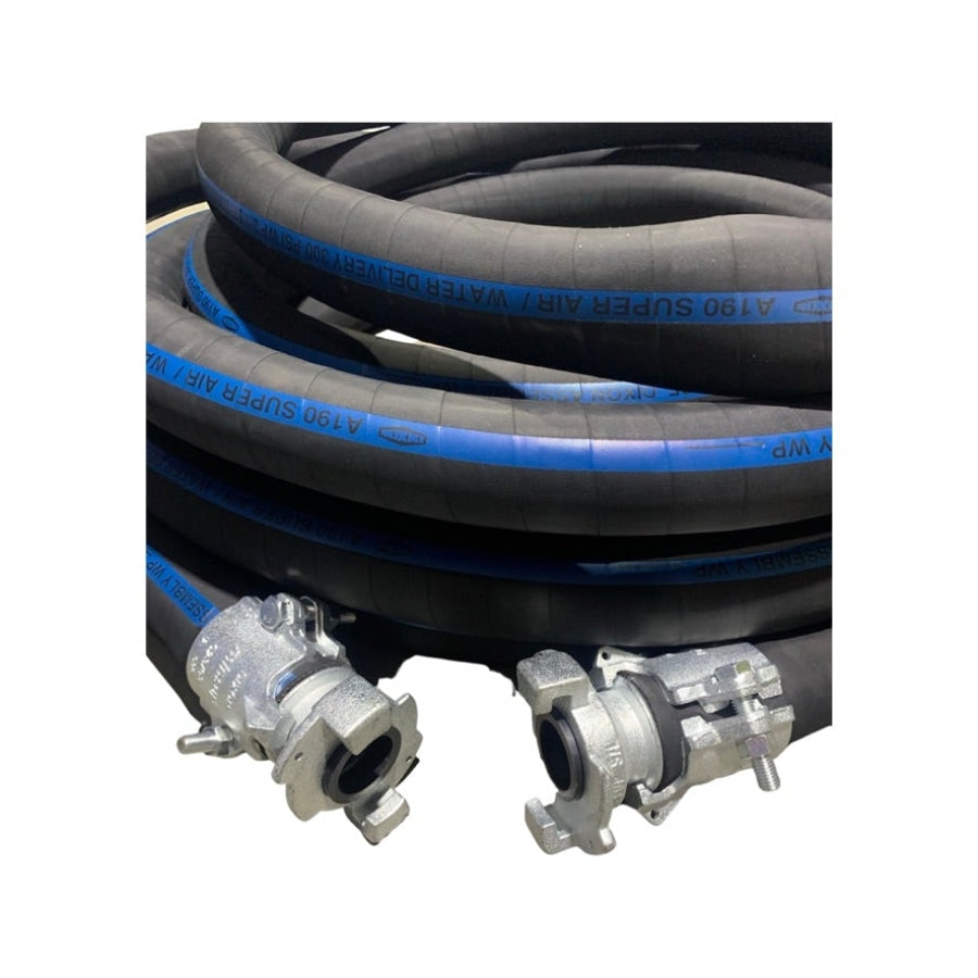 Dixon A190 Rubber Air & Water Delivery Hose With Minsup Claw Assembly 50Mm X 20Mt 25Mm / Surelock