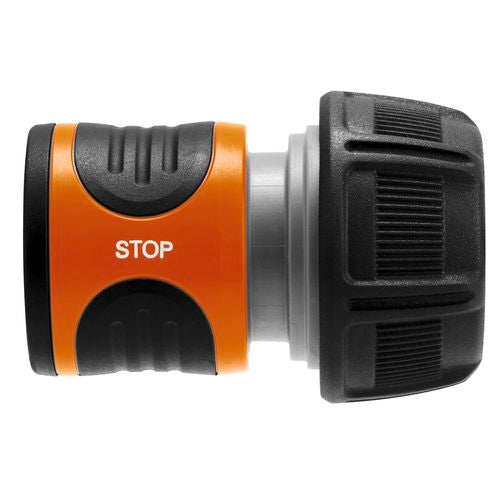GARDENA Water Stop Hose Connector With Stop Valve 19mm to 12mm Hose