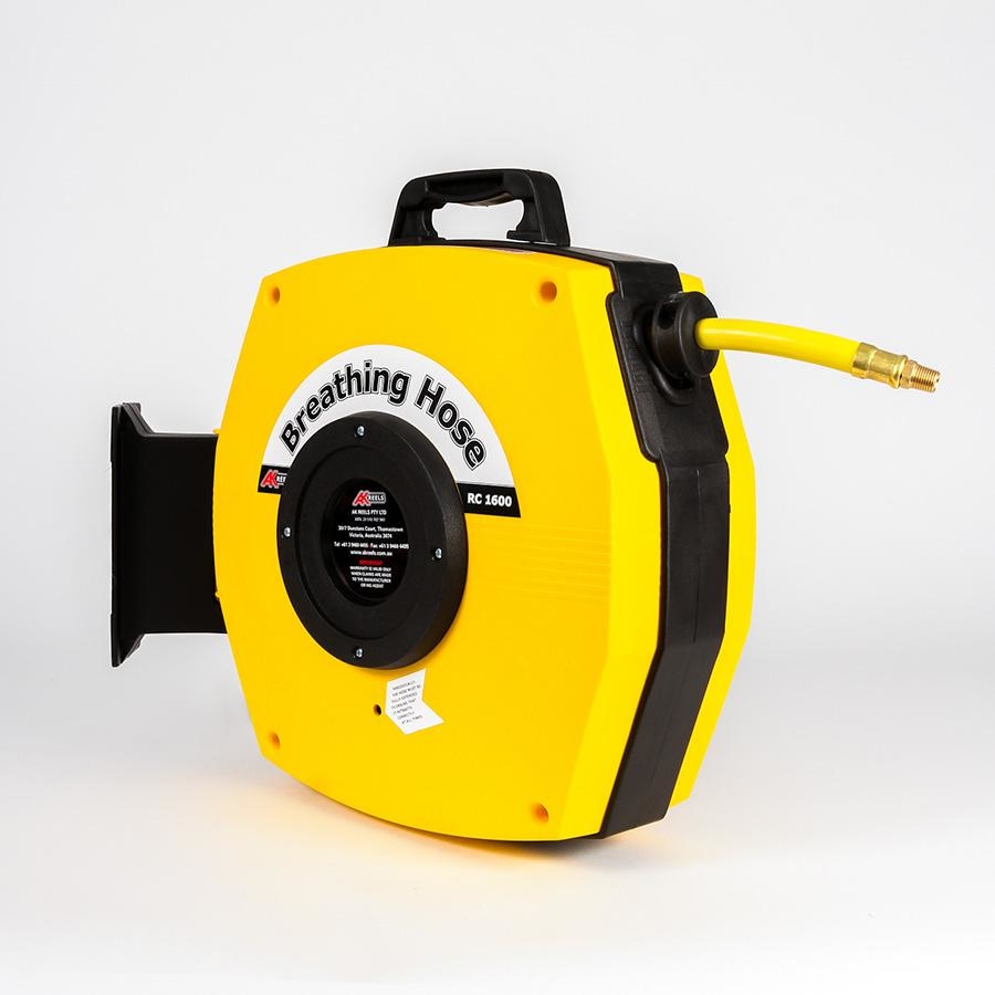 AK REELS Breathing 10mm I.D. 15 metre Auto Retractable Hose Reel 