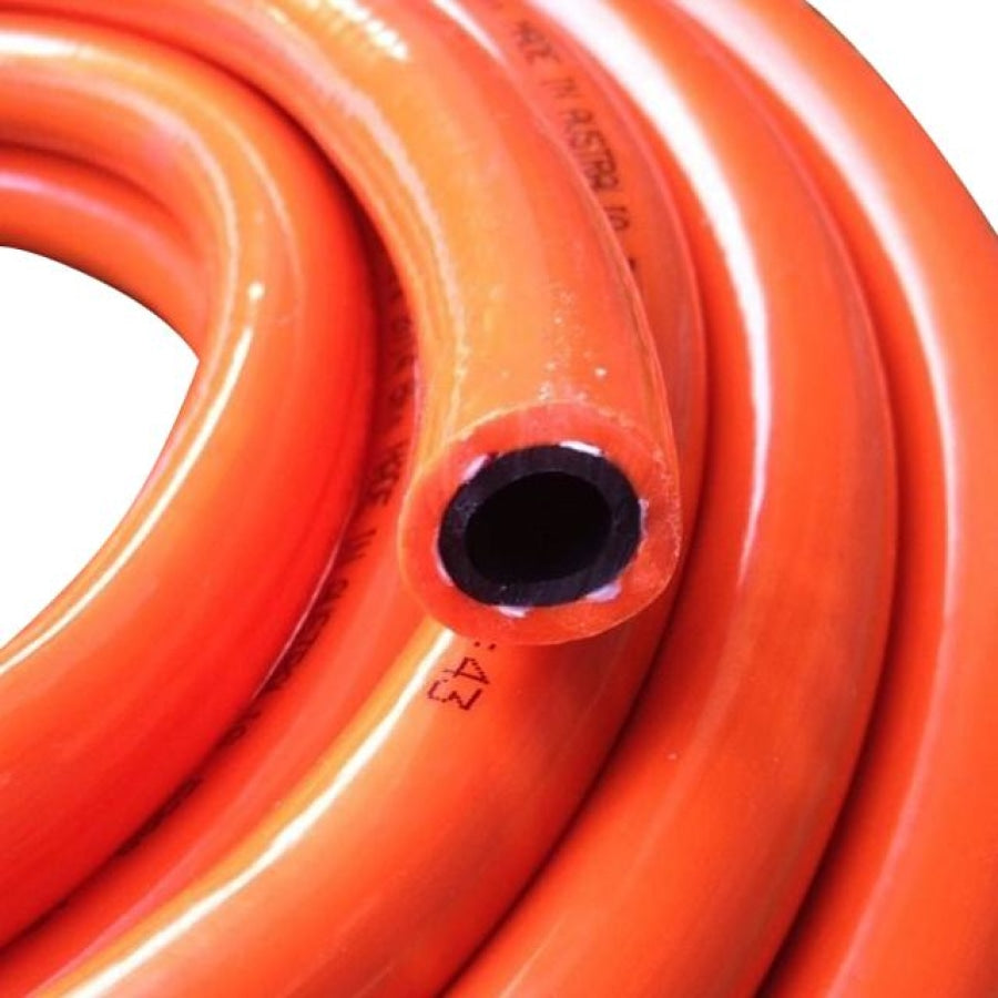 LPG Gas Hose Orange 8mm I.D. Flexible Rubber