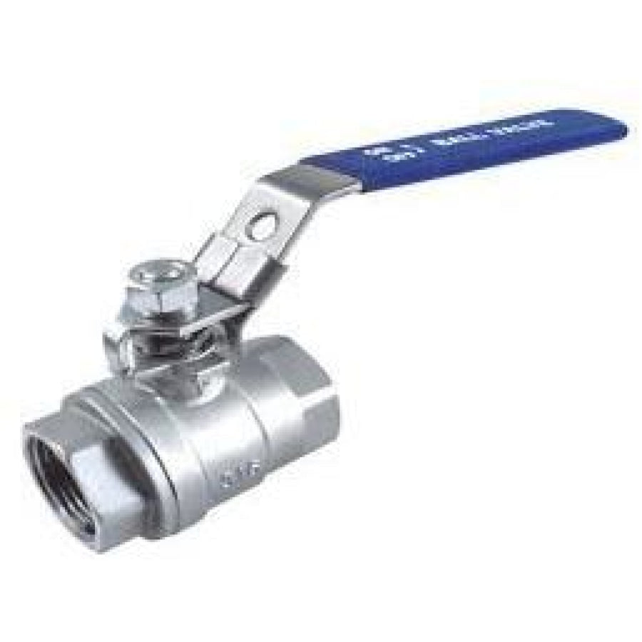 Ball Valve SS 2 Piece Full Bore with Locking Device BSP