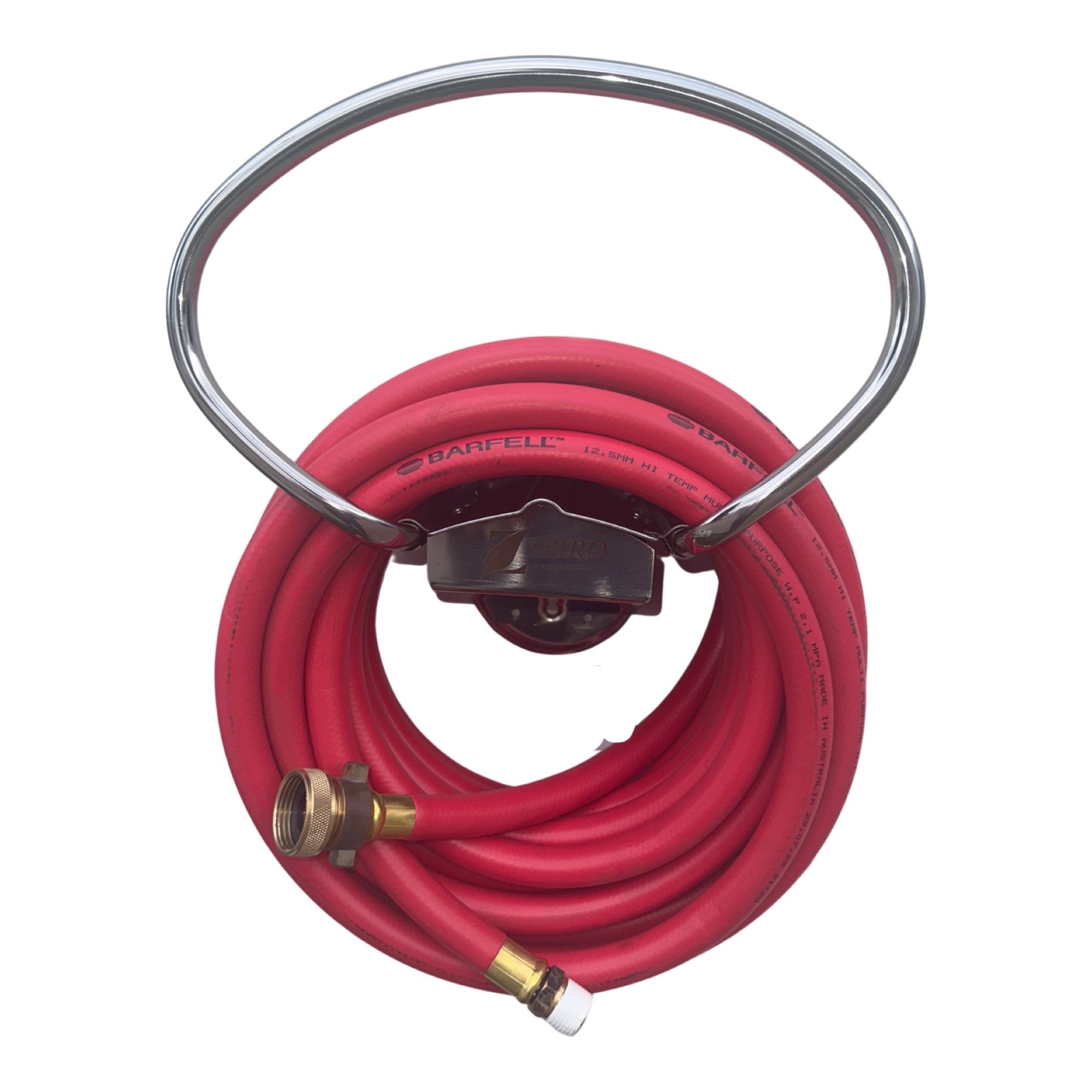 BARFELL High Temp Hose, Brass Crimped Fittings and ZORRO SS Hanger Kit 12.5mm