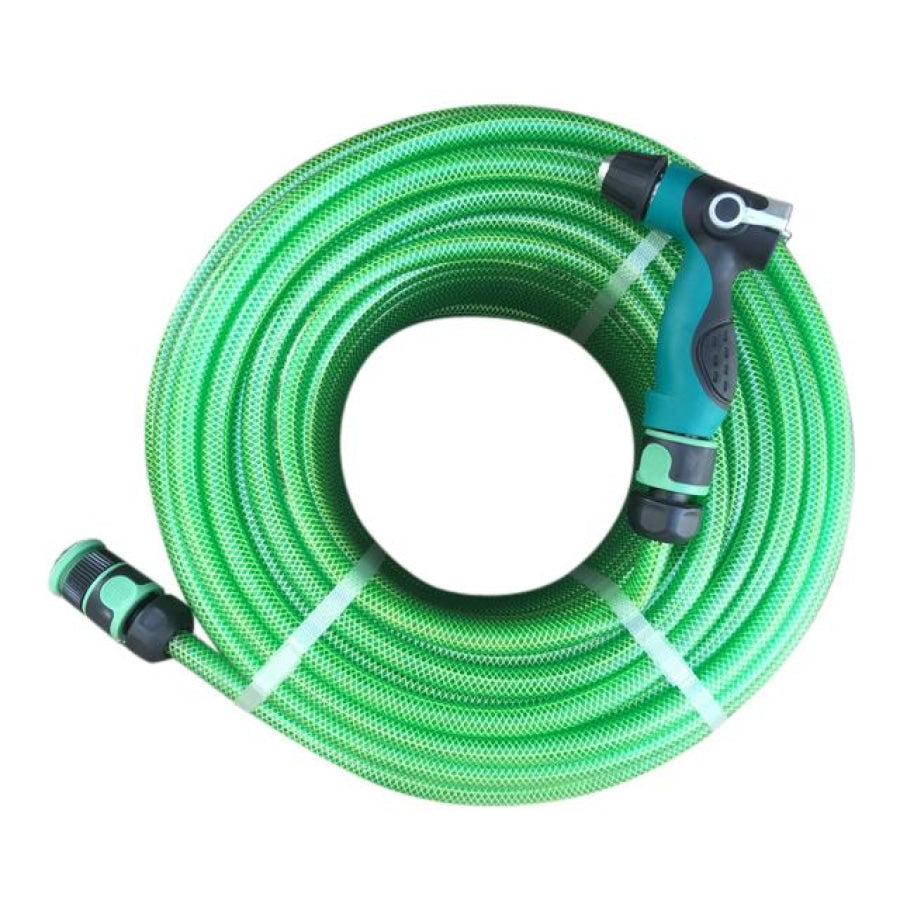LAWNFLEX 12mm High Pressure Water Hose in 18M  with Fittings & Ryset Brass Trigger Gun 