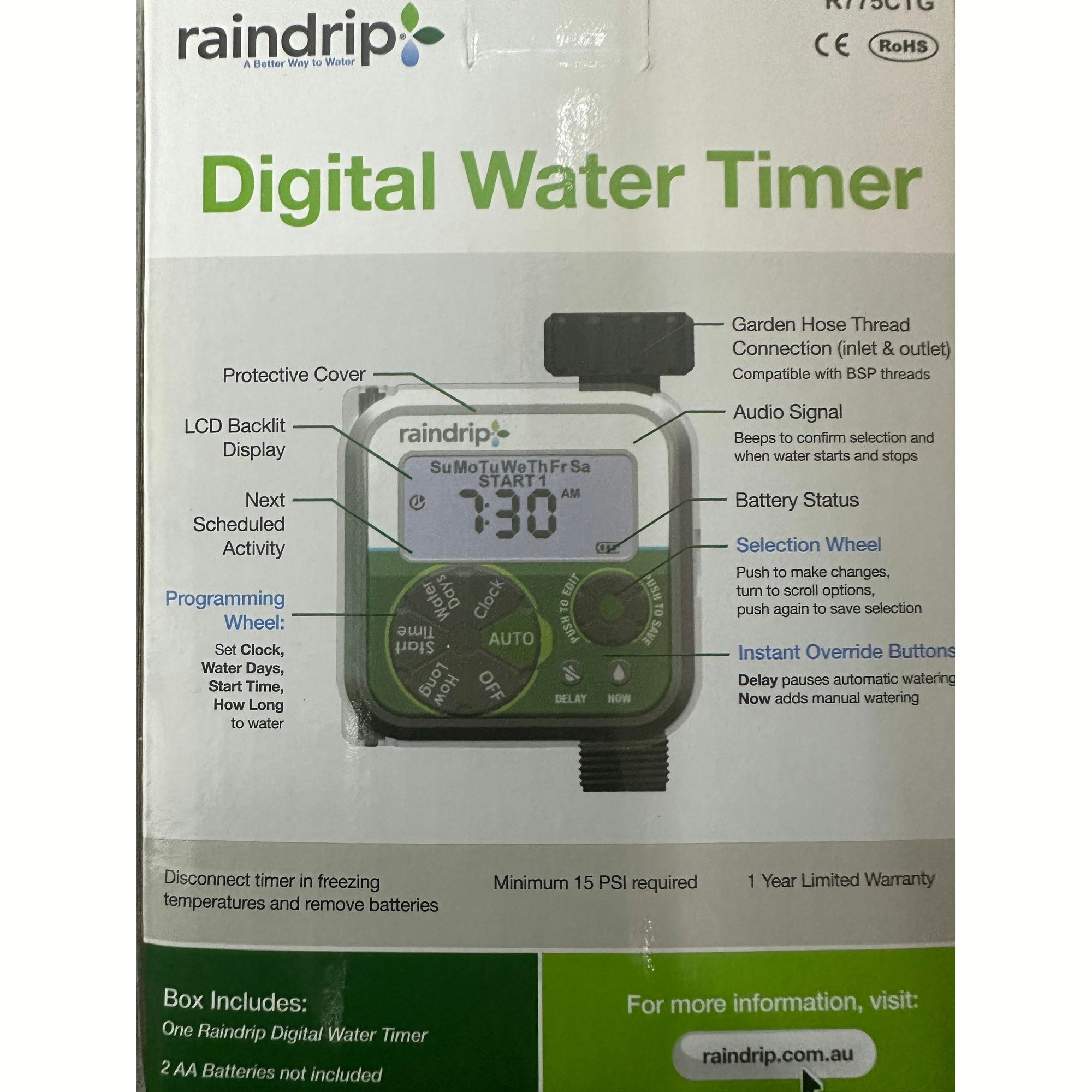 Raindrip Digital Tap Timer R775CTG