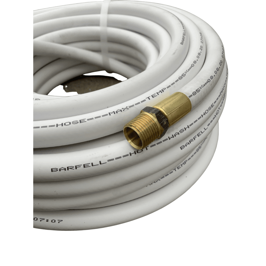 BARFELL High Pressure Hot Water Hose with Brass Fittings 12.5mm - Hose Factory