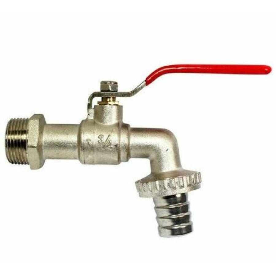 Bib Cock General Purpose Lever Action Nickel Plated Tap BSP Thread - Hose Factory