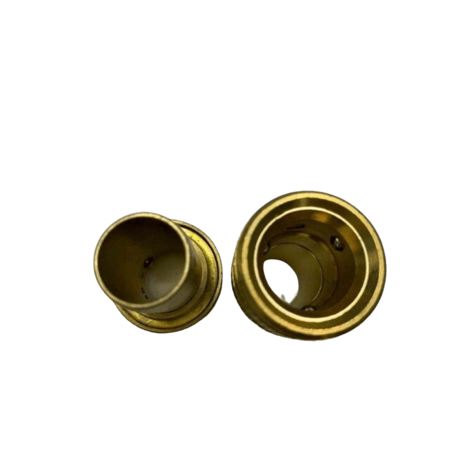 Brass 12mm Snap on to 18mm Barb Hose Connector (Qty 2) - Hose Factory