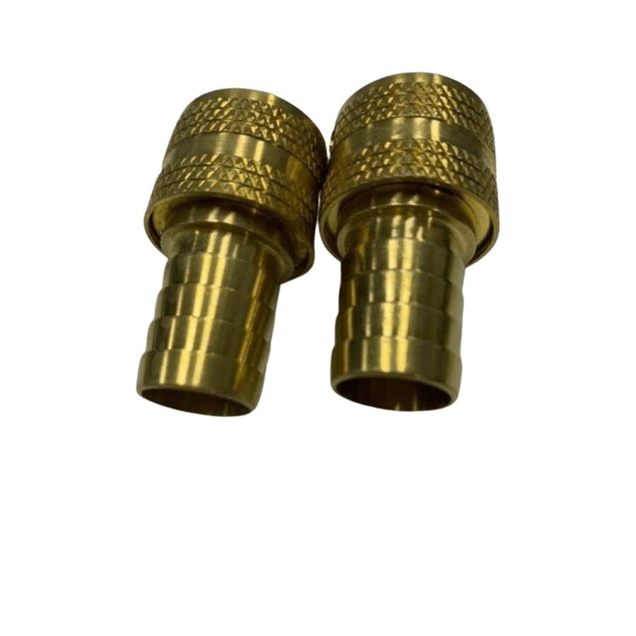 2 X Barbed Brass Connector 18MM barb to 12MM Snap on