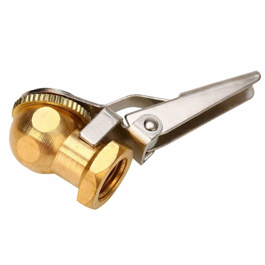 Brass Clip On Tyre Chuck Inflator 1/4" Female BSP - Hose Factory