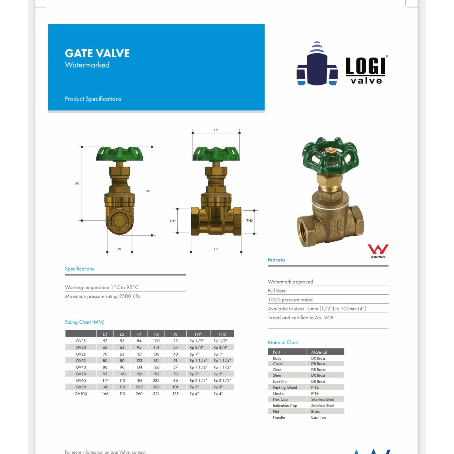 Brass Gate Valves - WATERMARKED - Hose Factory