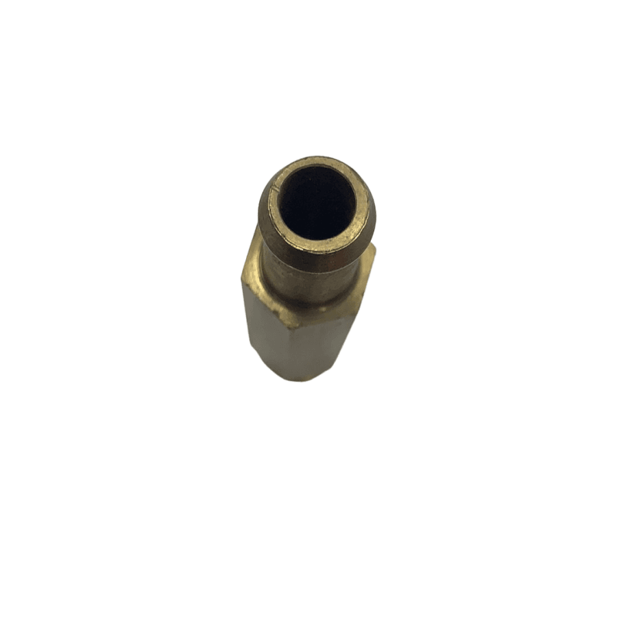 Brass Long 3" Long Hex Nipple 3/8" BSP to 1/2" Barb - Hose Factory