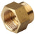 Brass Nut Reducing Bush 1 inch Female x 3/4 inch Male with Rubber Seal