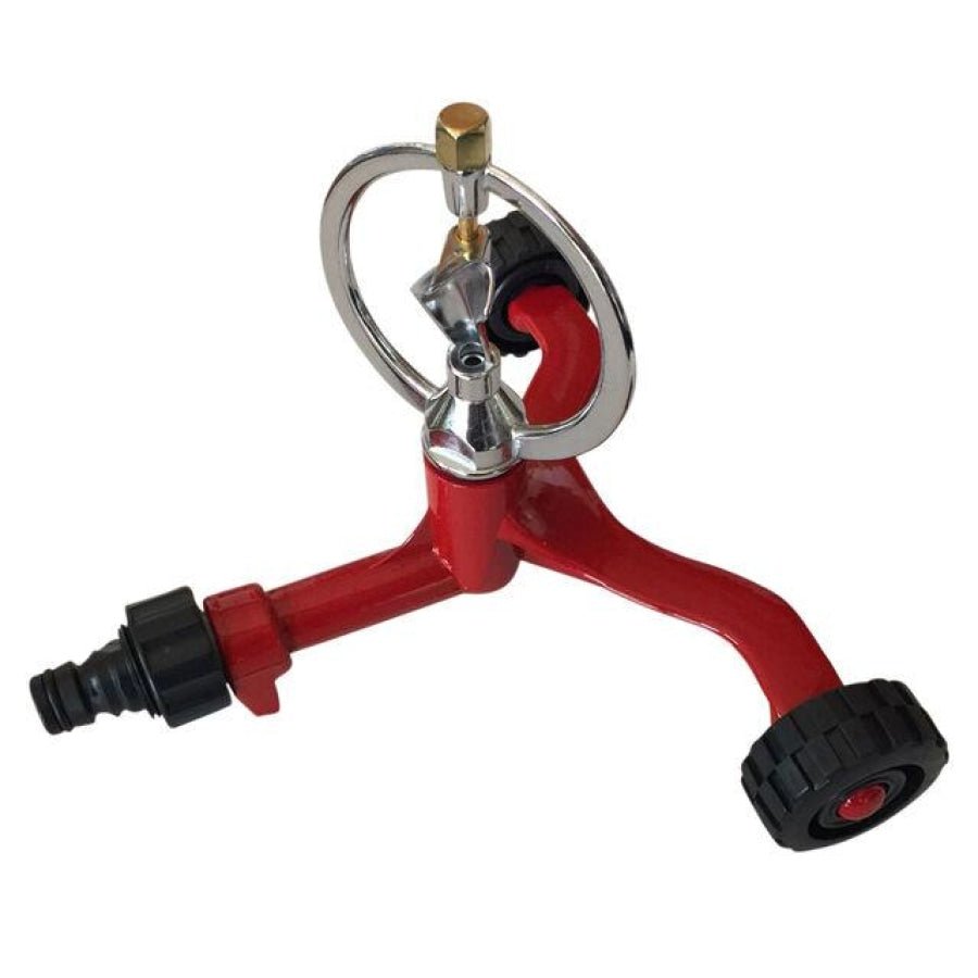 Butterfly Rotating Sprinkler on metal Base with 2 wheels 12mm - Hose Factory