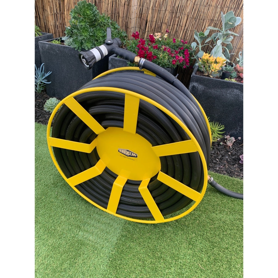 BUNDLE & SAVE DIXON Steel Hose Reel 25MM Fire Hose, Fire Nozzle with lever and Brass Nut and Tail