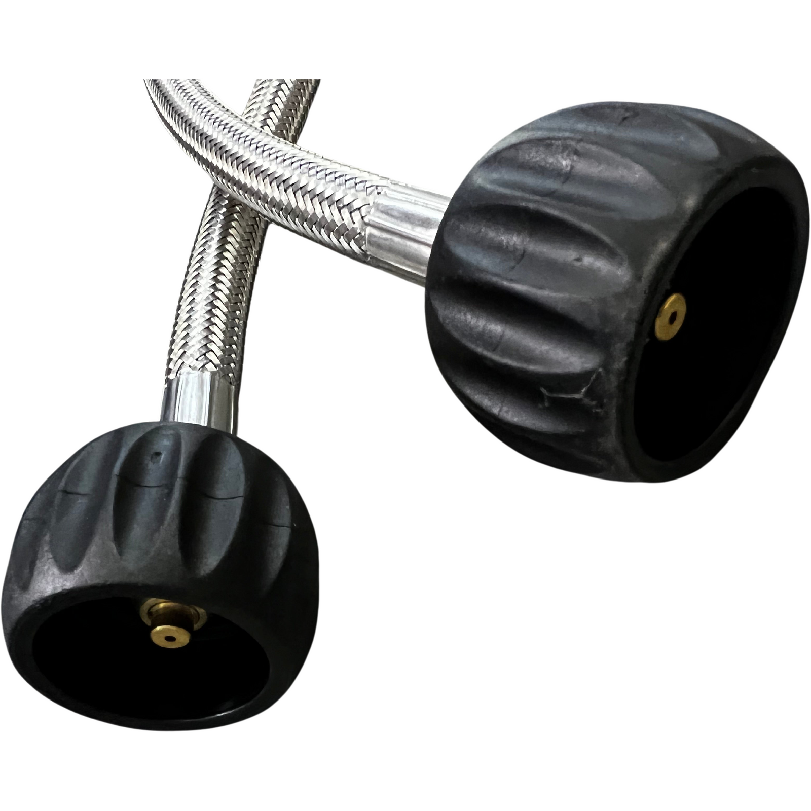 Dual Stainless Steel Gas Hose Kit Regulator Valve QCC Coupling UNF Thread