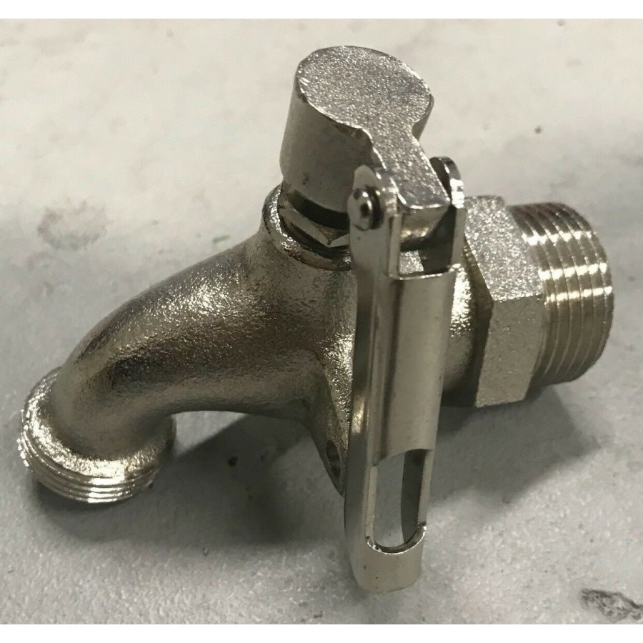 Garden Water Lockable Metal Tap 3/4” outlet to 1" Inlet - Hose Factory