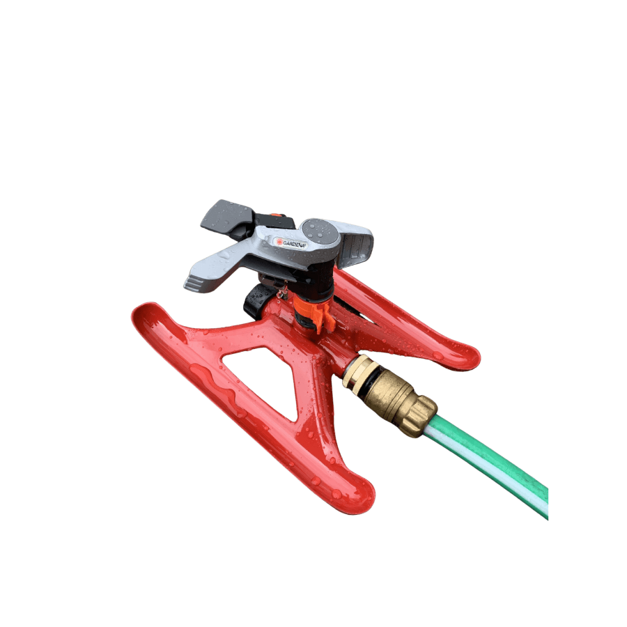 GARDENA Impulse Rotating Sprinkler with Heavy Duty Metal Base - Hose Factory