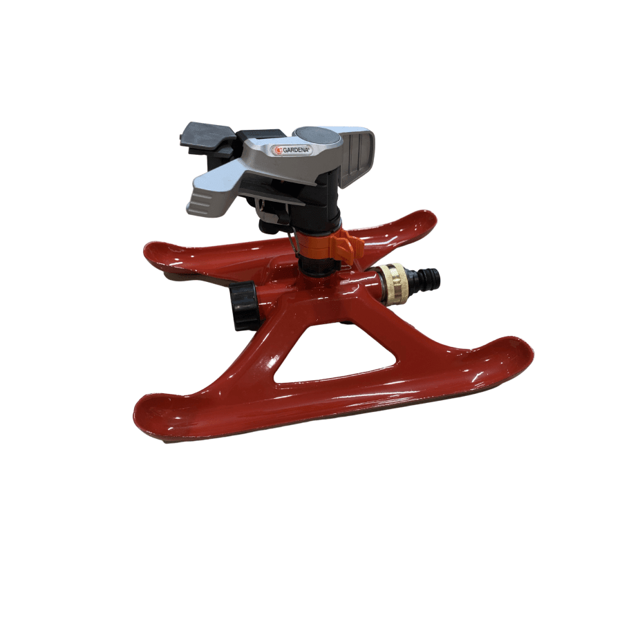 GARDENA Impulse Rotating Sprinkler with Heavy Duty Metal Base - Hose Factory