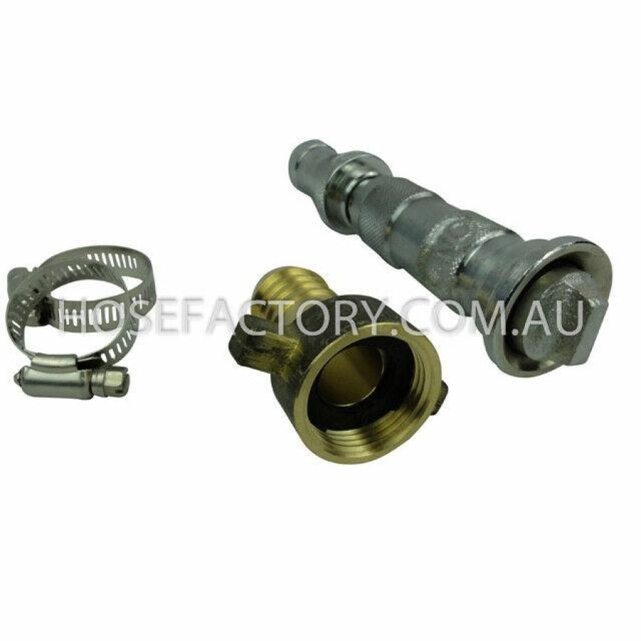 Heavy Duty Steel 25MM Fire Nozzle Brass Nut Tail Tap Fitting SS Clamps - Hose Factory