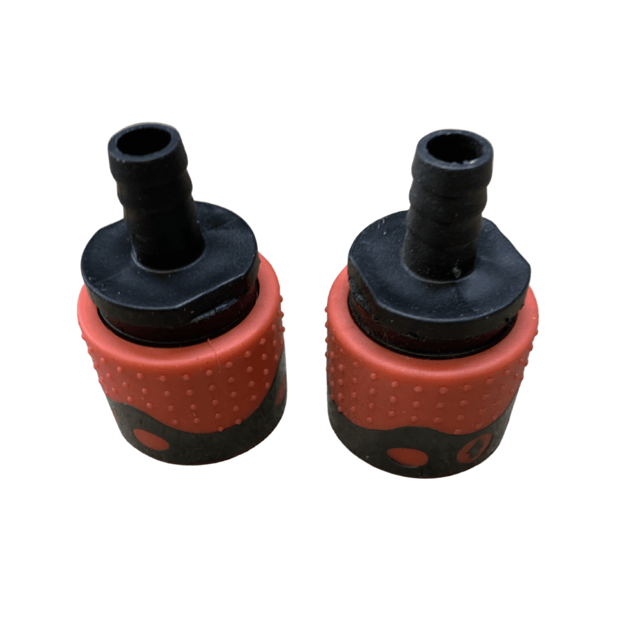 Hose Barb Red Connector 12mm Barb to 12mm Snap On (QTY 2) - Hose Factory