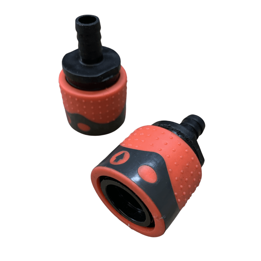 Hose Barb Red Connector 12mm Barb to 12mm Snap On (QTY 2) - Hose Factory