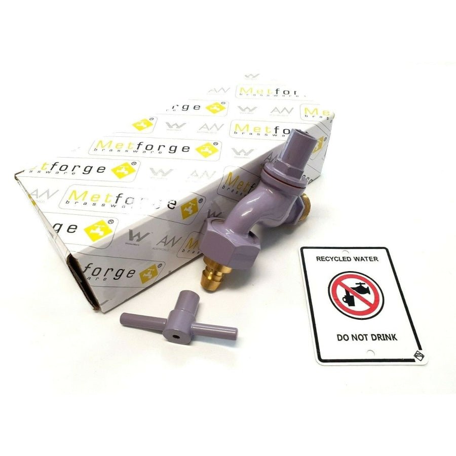 Hose Cock Kit Recycled Water Lilac Tap 20mm x 25mm NSW - Hose Factory