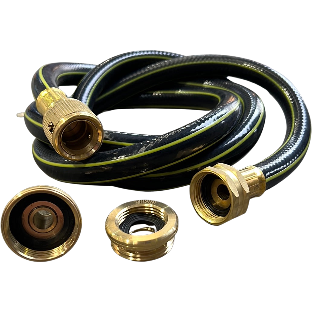 ZORRO 1.8mt Hose Reel Extension Hose with Brass Fittings 12mm