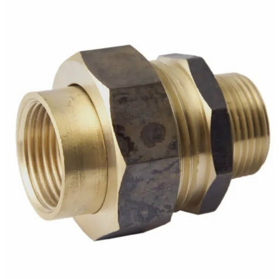 Hose Factory Brass Barrel Union Male &amp; Female Compression Fitting - Hose Factory
