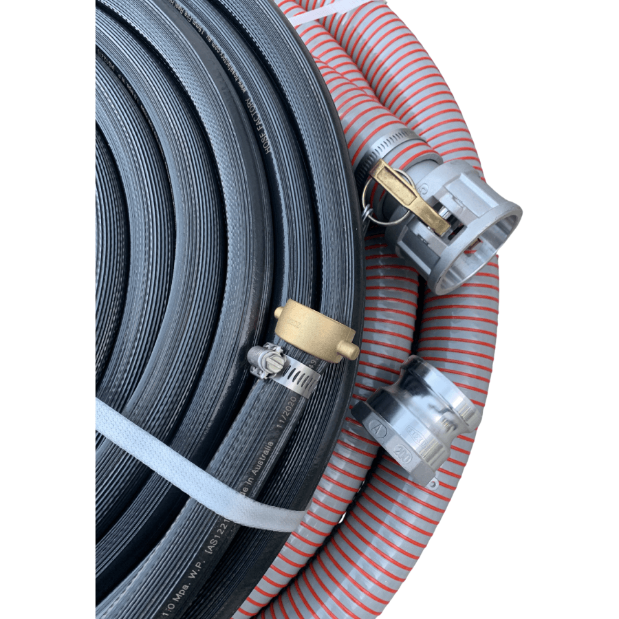 Hose Factory Fire Fighting Water Pump Hose Kit 38mm Suction & 19mm Fire Hose - Hose Factory