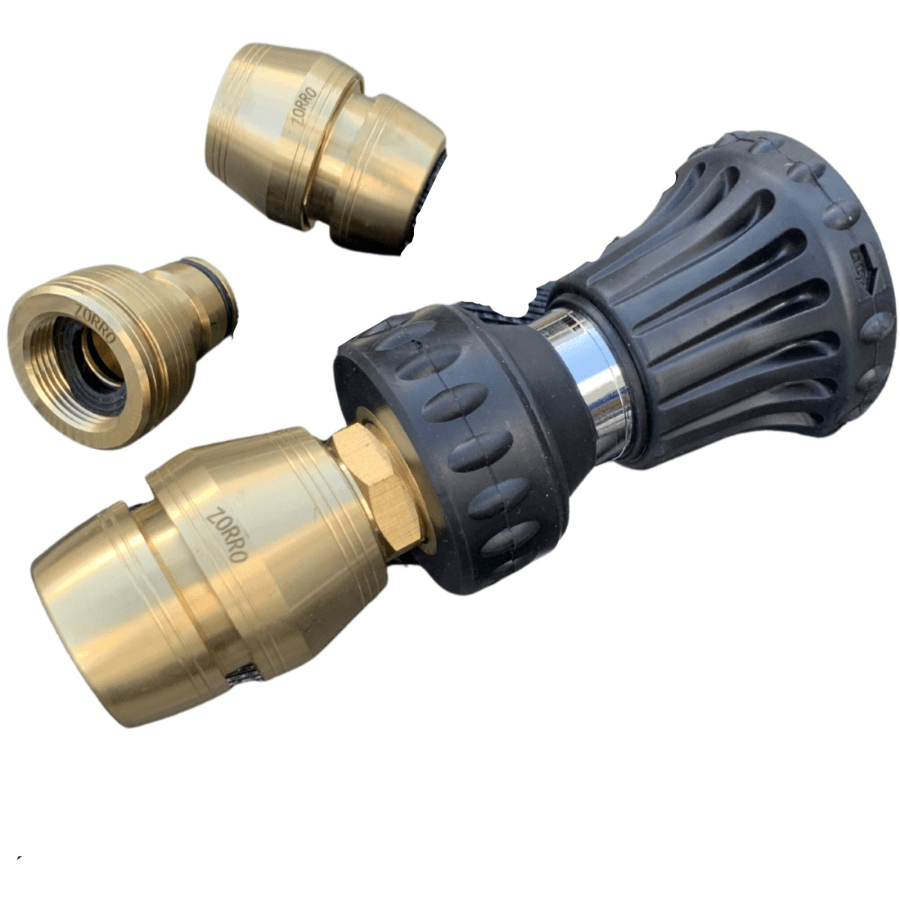 HOSE FACTORY Fire Reel Hose with Zorro Brass Fittings & Fire Nozzle 19mm - Hose Factory