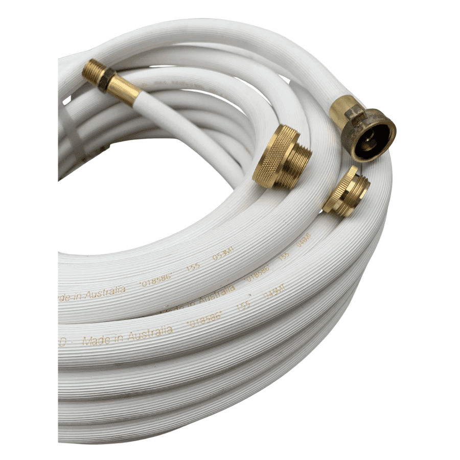 Hose Factory Hot and Cold Wash Hose with Crimped Brass Fittings 12mm - Hose Factory