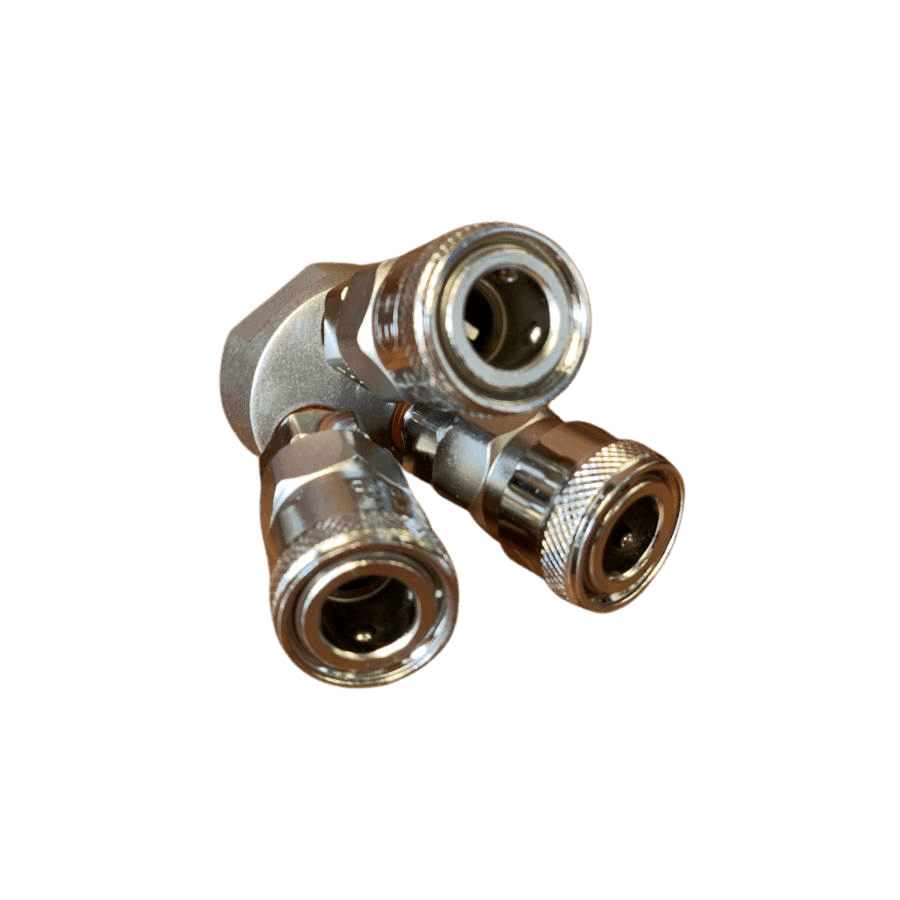 Hose Factory Nitto Style 3 Way Splitter Coupler 1/2” Male BSB Air Tool Fitting - Hose Factory