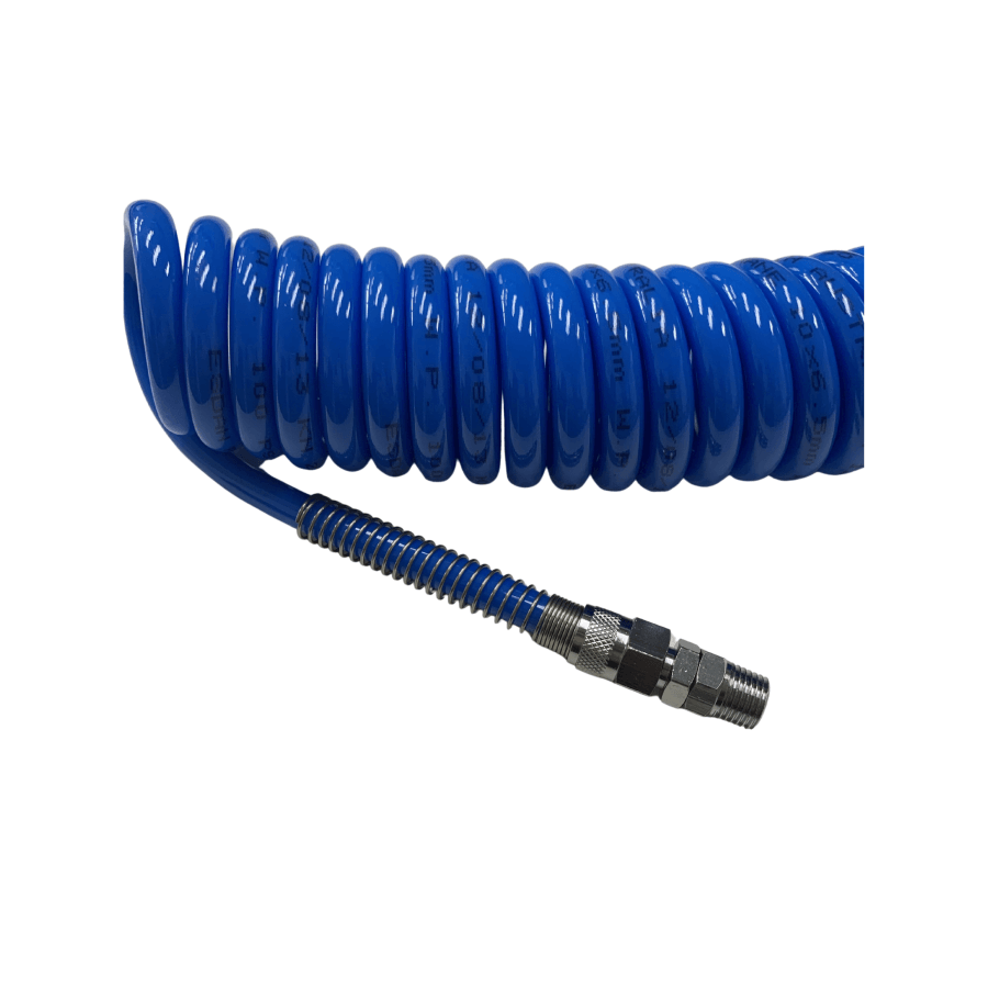 Air Recoil Hose 10mm O.D. Fitted with 1/4 BSB Swivel Fittings - Hose  Factory