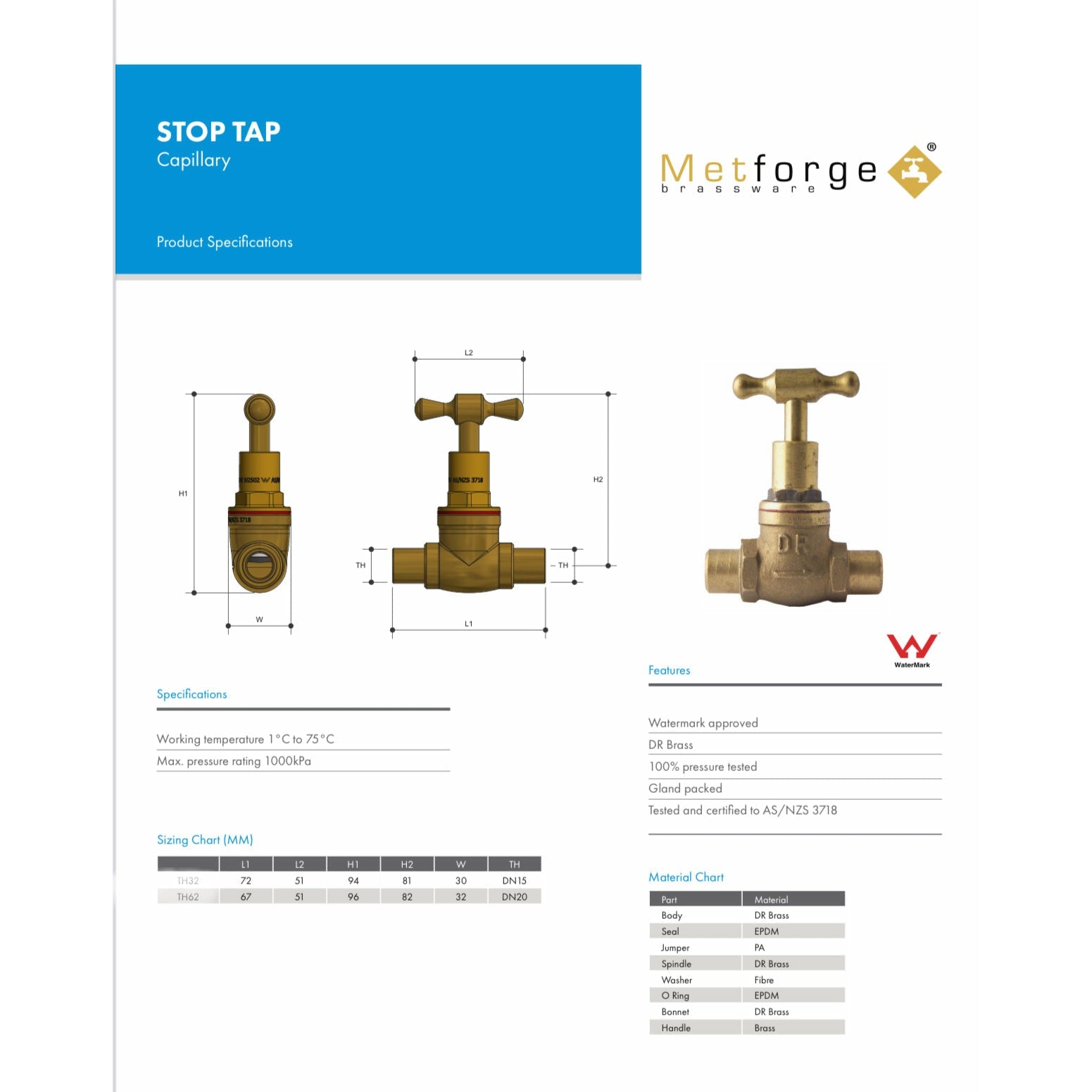 HOSE FACTORY Stop Brass Taps - Capillary - Hose Factory