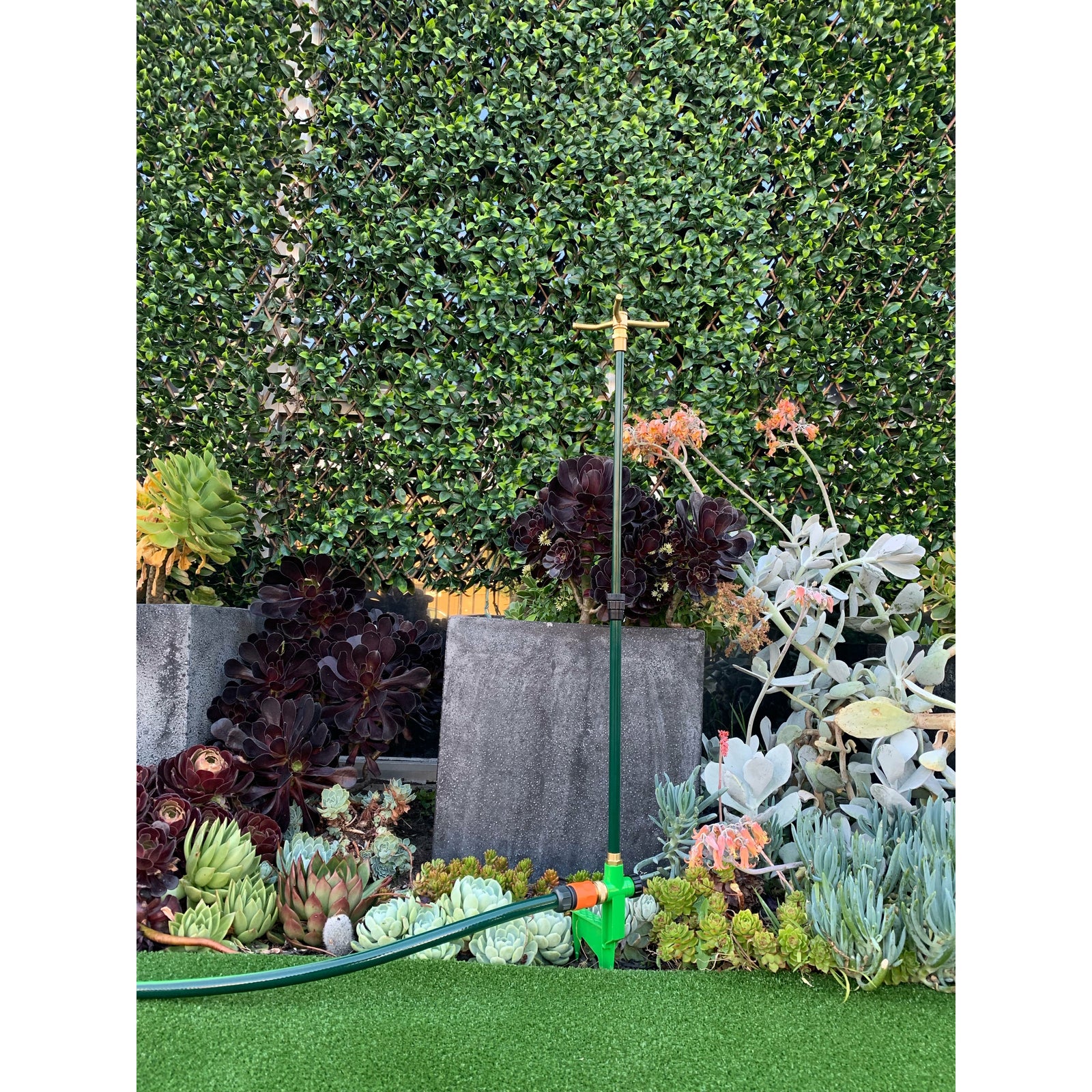 ZORRO Telescoping High Rise Brass 3-Arm Rotary Sprinkler Step Spike 12mm