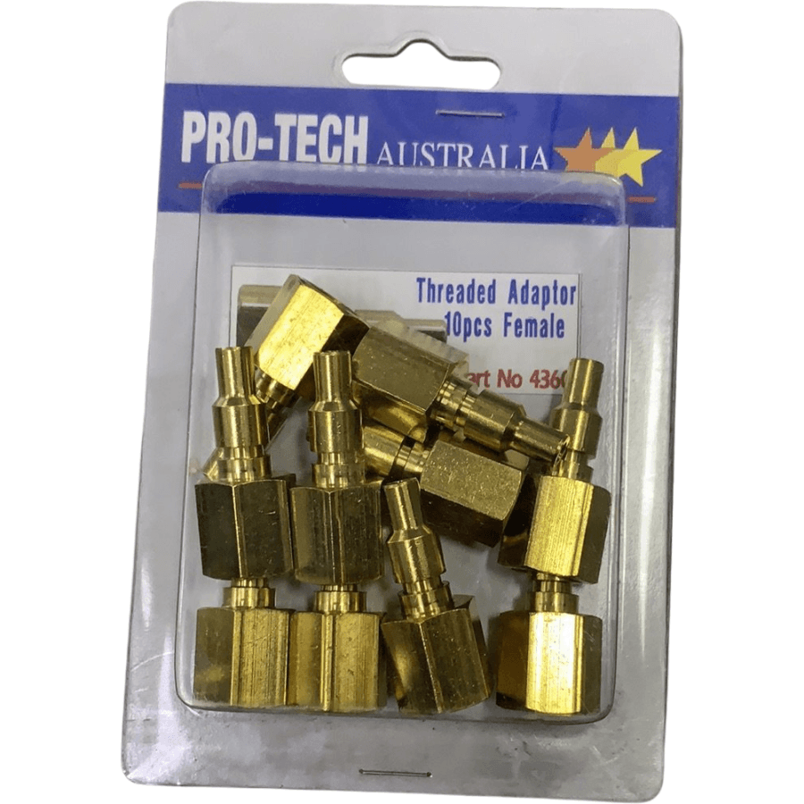 Jamec Style Brass Female Adaptor Air Fittings 1/4 Bsp (Qty 10)