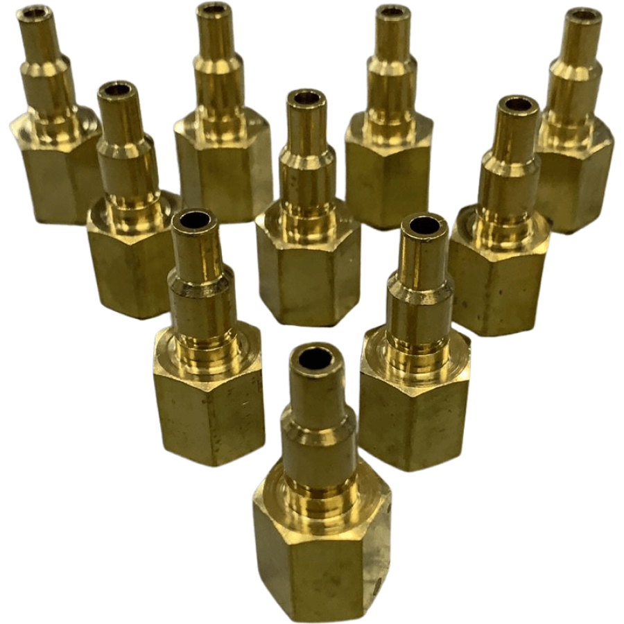 Jamec Style Brass Female Adaptor Air Fittings 1/4 Bsp (Qty 10)