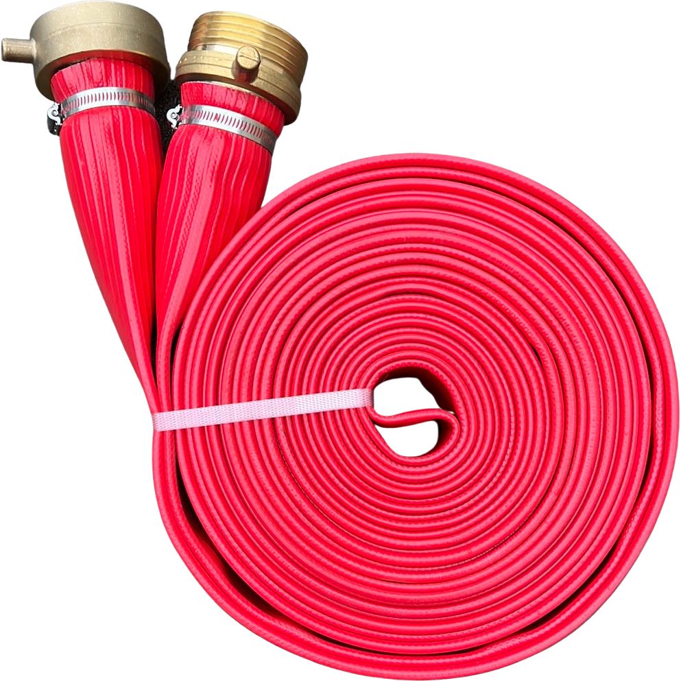 Rapier Heavy Duty Red Layflat Fire Hose with CFA Male & Female Set