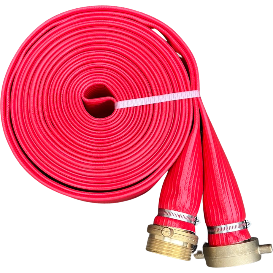 Rapier Heavy Duty Red Layflat Fire Hose with MFB Male & Female Set