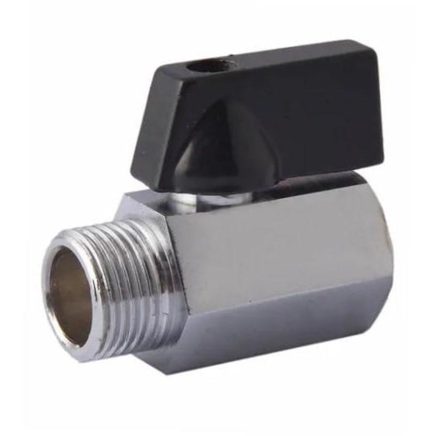 Chrome Plated Brass Mini Ball Valve Female Male BSP 